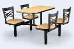The HYDRA Swivel Seat Dining Solution - A great option for Industrial Break Rooms or Cafeteria Applications! 